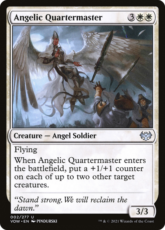 Angelic Quartermaster (VOW-002) - Innistrad: Crimson Vow Foil - Premium MTG Single from Wizards of the Coast - Just $0.25! Shop now at Game Crave Tournament Store