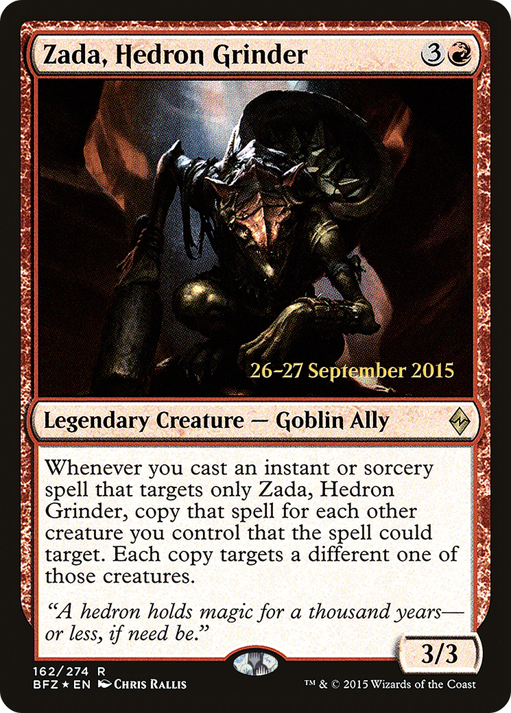 Zada, Hedron Grinder (PBFZ-162S) - Battle for Zendikar Promos Foil - Premium MTG Single from Wizards of the Coast - Just $1.38! Shop now at Game Crave Tournament Store