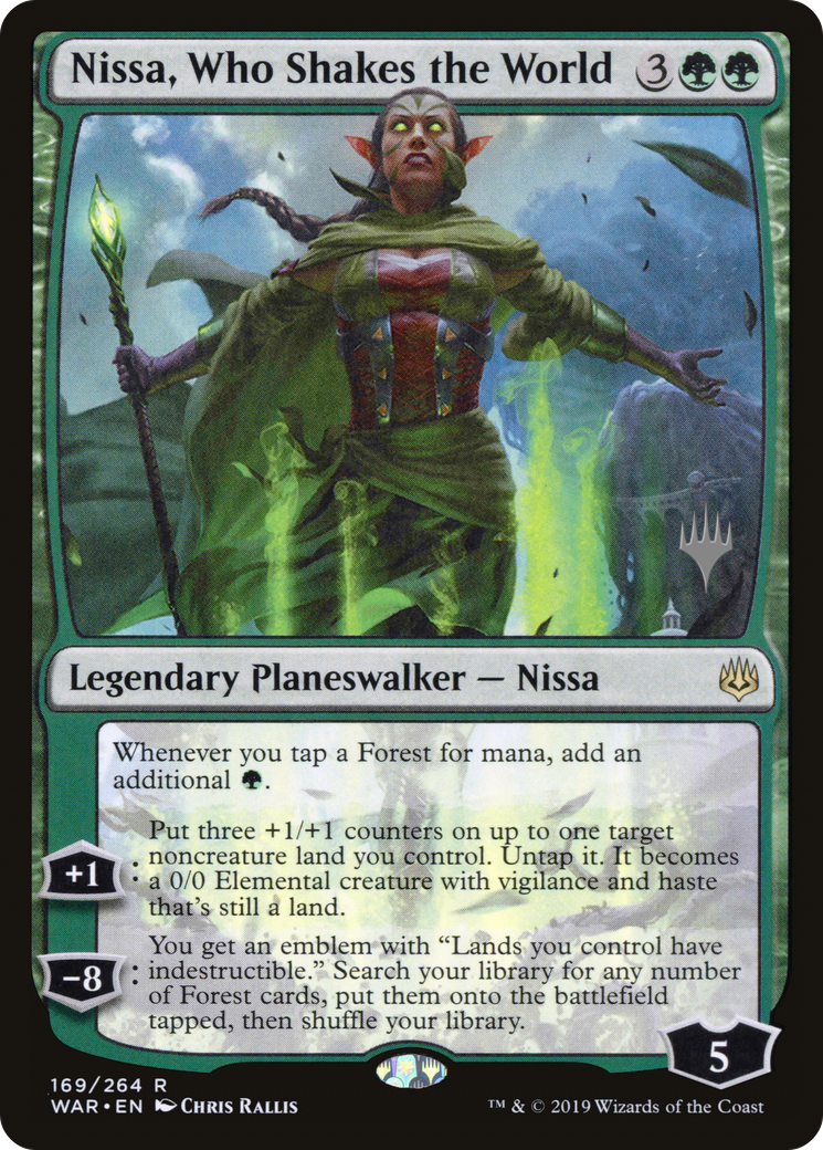 Nissa, Who Shakes the World (PWAR-169P) - War of the Spark Promos Foil - Premium MTG Single from Wizards of the Coast - Just $1.39! Shop now at Game Crave Tournament Store