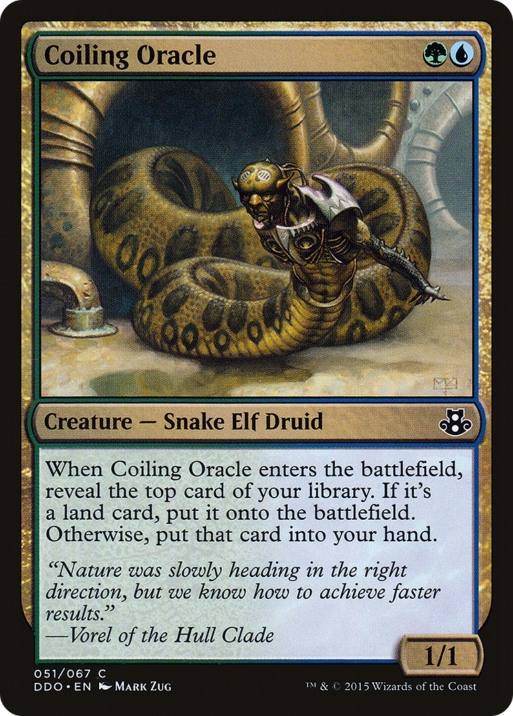 Coiling Oracle (DDO-051) - Duel Decks: Elspeth vs. Kiora - Premium MTG Single from Wizards of the Coast - Just $0.08! Shop now at Game Crave Tournament Store