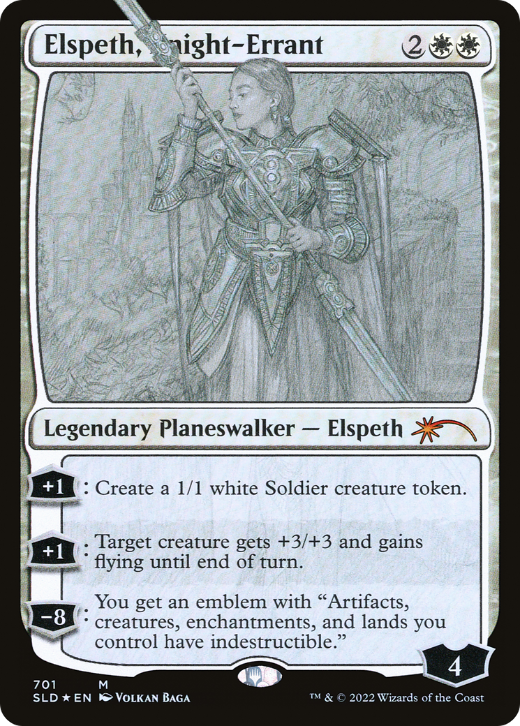 Elspeth, Knight-Errant (SLD-701) - Secret Lair Drop Foil - Premium MTG Single from Wizards of the Coast - Just $1.53! Shop now at Game Crave Tournament Store