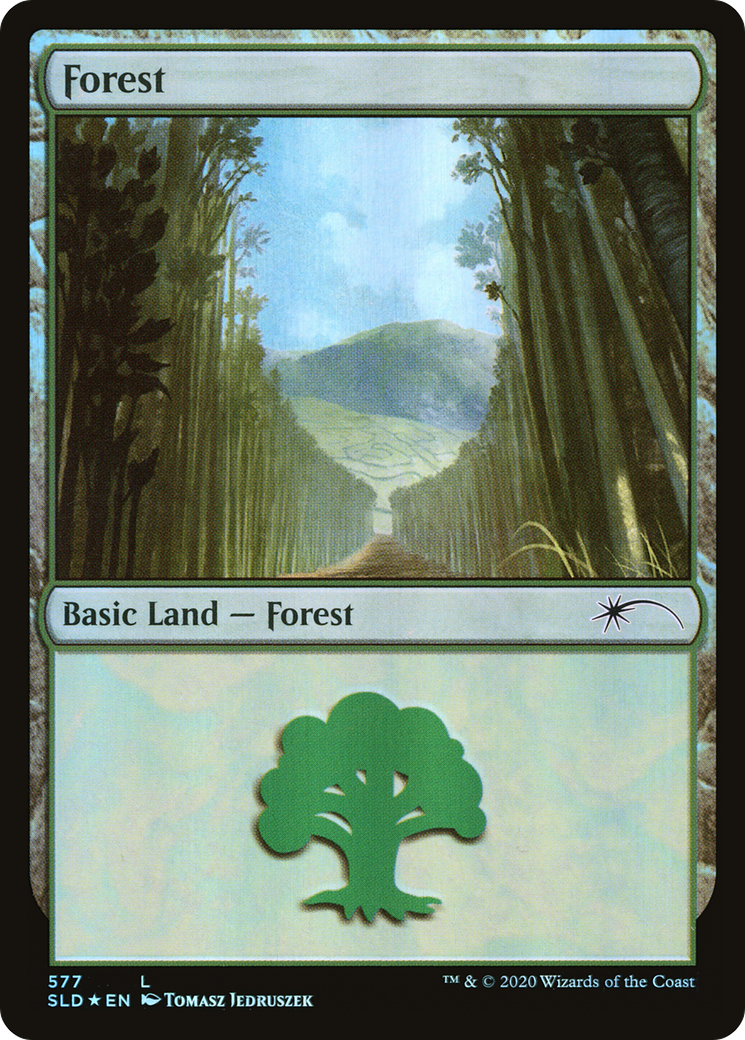 Forest (SLD-577) - Secret Lair Drop Foil - Premium MTG Single from Wizards of the Coast - Just $0.26! Shop now at Game Crave Tournament Store