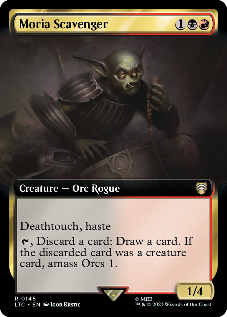 Moria Scavenger (LTC-145) - Tales of Middle-earth Commander: (Extended Art) - Premium MTG Single from Wizards of the Coast - Just $0.23! Shop now at Game Crave Tournament Store