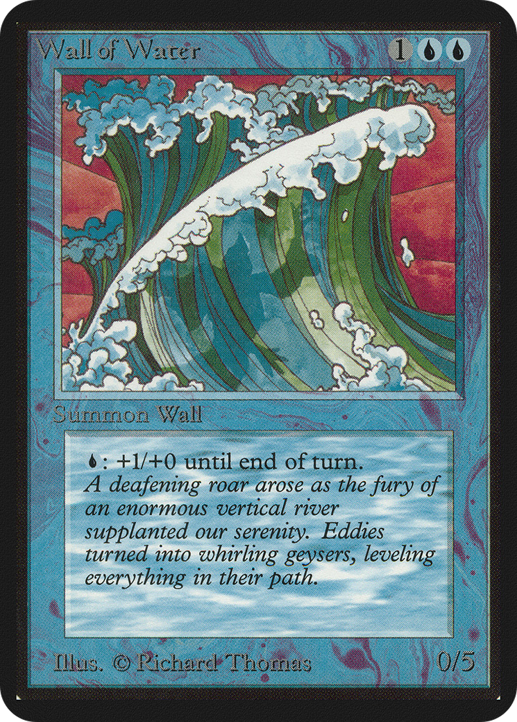 Wall of Water (LEA-090) - Limited Edition Alpha - Premium MTG Single from Wizards of the Coast - Just $7.66! Shop now at Game Crave Tournament Store