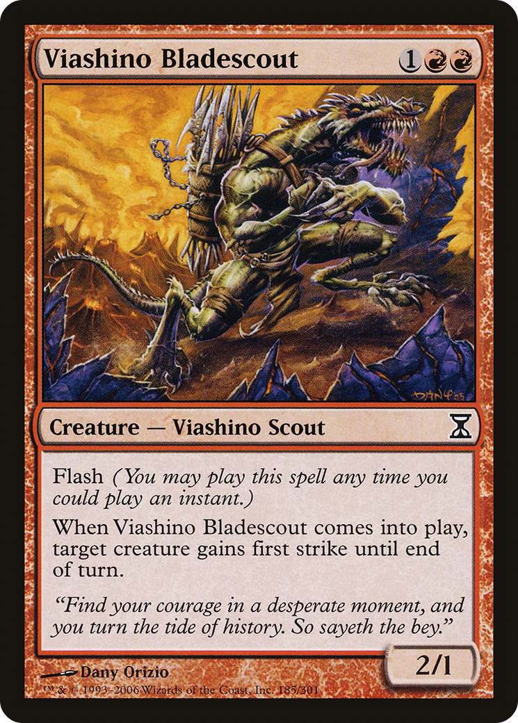 Viashino Bladescout (TSP-185) - Time Spiral Foil - Premium MTG Single from Wizards of the Coast - Just $0.08! Shop now at Game Crave Tournament Store