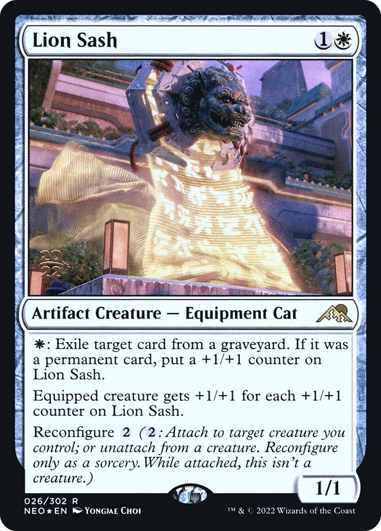 Lion Sash (PNEO-26S) - Kamigawa: Neon Dynasty Promos Foil - Premium MTG Single from Wizards of the Coast - Just $1.07! Shop now at Game Crave Tournament Store