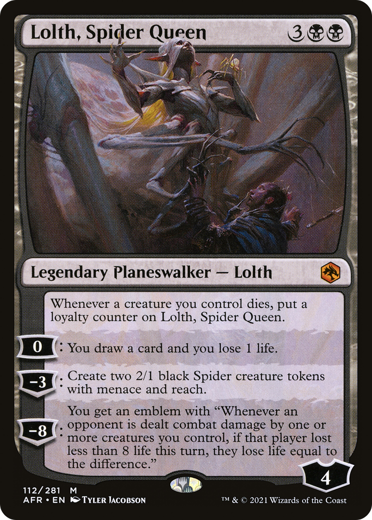 Lolth, Spider Queen (AFR-112) - Adventures in the Forgotten Realms - Premium MTG Single from Wizards of the Coast - Just $3.27! Shop now at Game Crave Tournament Store