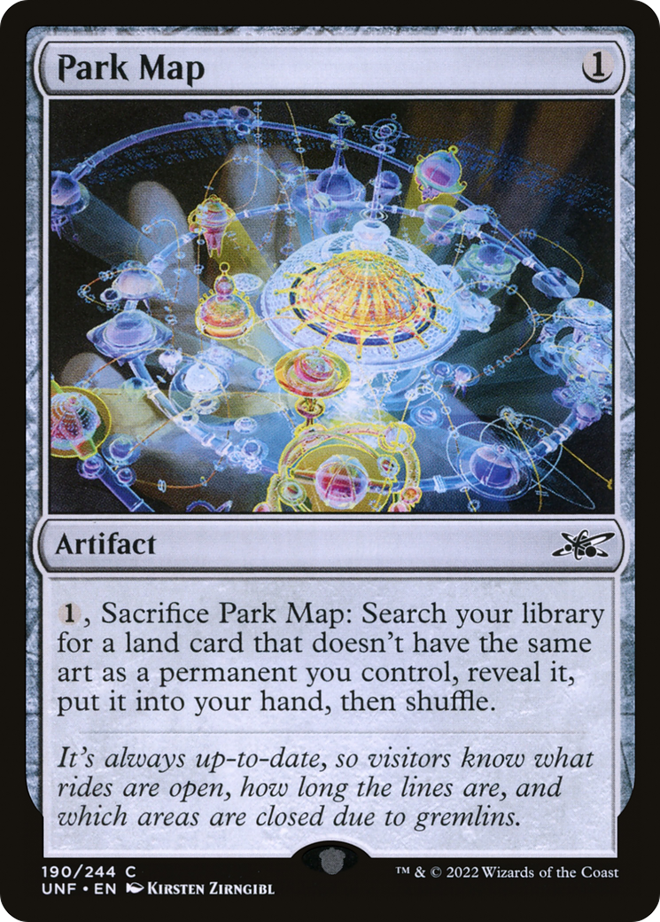 Park Map (UNF-190) - Unfinity Foil - Premium MTG Single from Wizards of the Coast - Just $0.25! Shop now at Game Crave Tournament Store