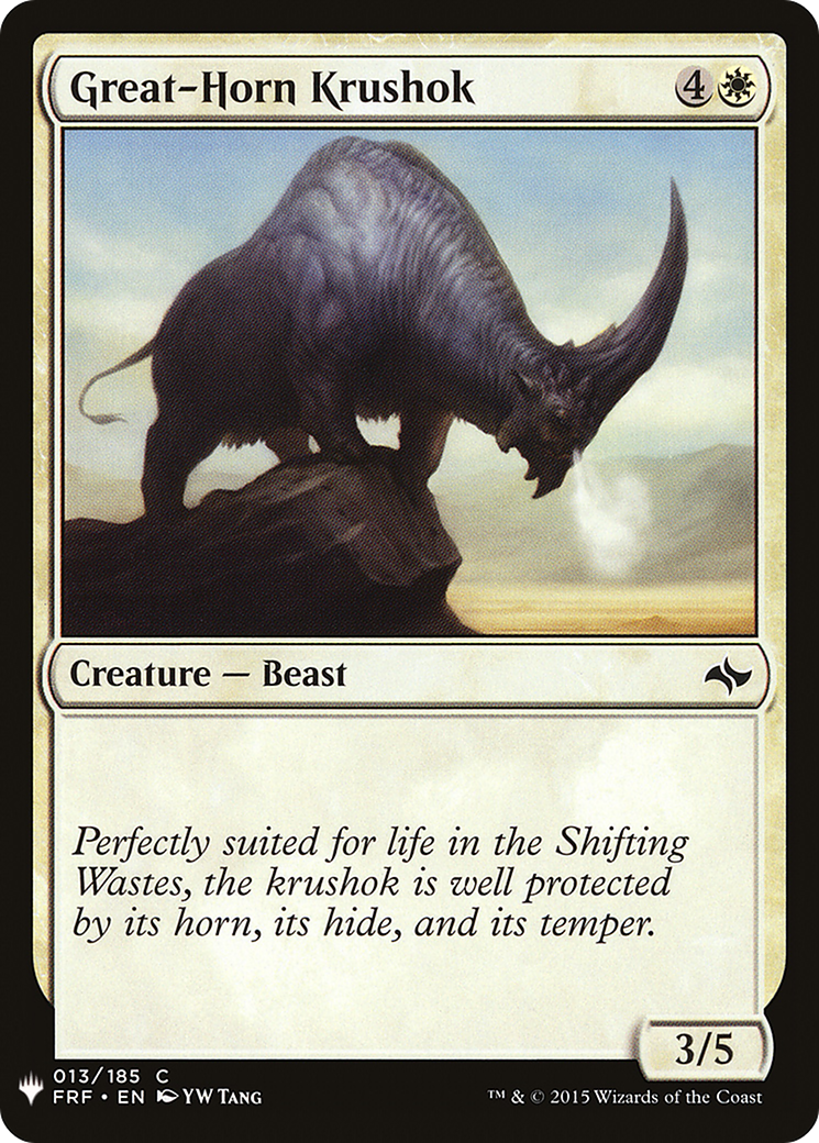 Great-Horn Krushok (MB1-128) - Mystery Booster - Premium MTG Single from Wizards of the Coast - Just $0.25! Shop now at Game Crave Tournament Store