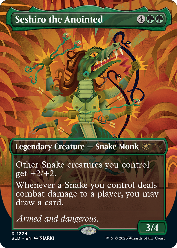 Seshiro the Anointed (SLD-1224) - Secret Lair Drop (Borderless) Foil - Premium MTG Single from Wizards of the Coast - Just $7.77! Shop now at Game Crave Tournament Store