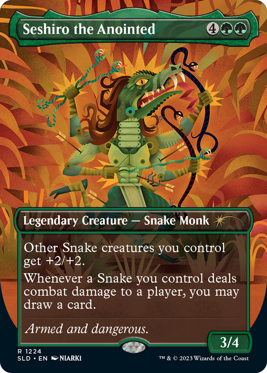 Seshiro the Anointed (SLD-1224) - Secret Lair Drop (Borderless) Foil - Premium MTG Single from Wizards of the Coast - Just $7.77! Shop now at Game Crave Tournament Store