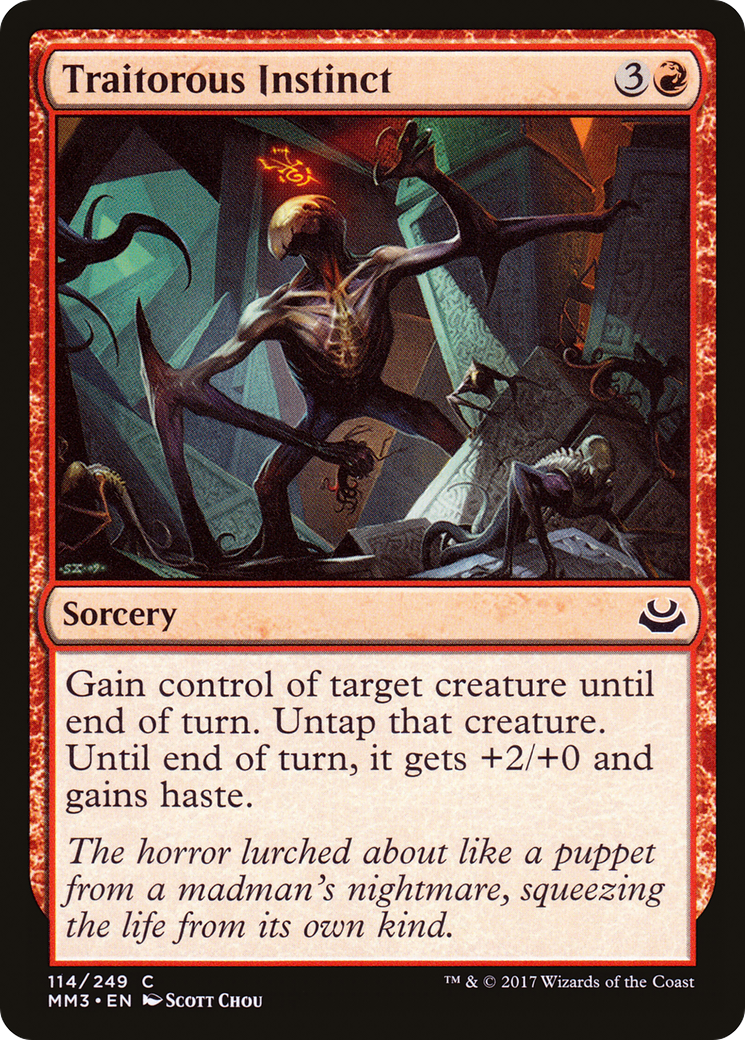 Traitorous Instinct (MM3-114) - Modern Masters 2017 - Premium MTG Single from Wizards of the Coast - Just $0.08! Shop now at Game Crave Tournament Store