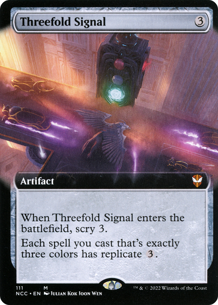Threefold Signal (NCC-111) - New Capenna Commander: (Extended Art) - Premium MTG Single from Wizards of the Coast - Just $0.14! Shop now at Game Crave Tournament Store