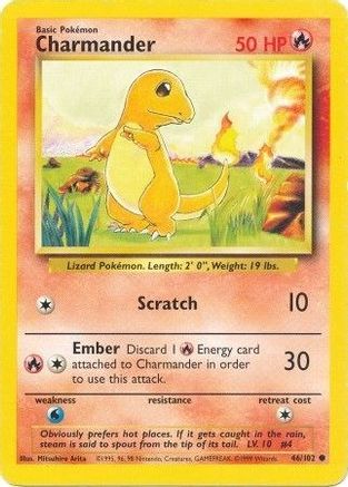 Charmander 46/102 - Base - Premium Pokemon Single from Nintendo - Just $1.25! Shop now at Game Crave Tournament Store