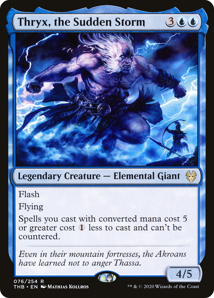Thryx, the Sudden Storm (THB-076) - Theros Beyond Death Foil - Premium MTG Single from Wizards of the Coast - Just $0.08! Shop now at Game Crave Tournament Store