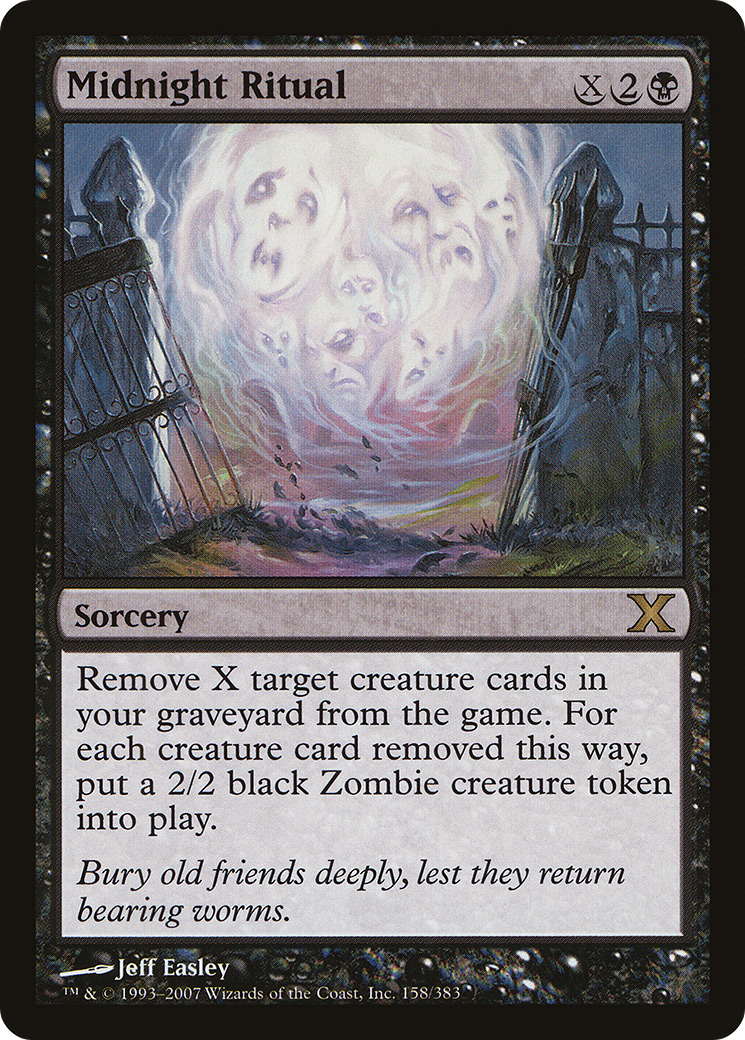 Midnight Ritual (10E-158) - Tenth Edition Foil - Premium MTG Single from Wizards of the Coast - Just $0.25! Shop now at Game Crave Tournament Store
