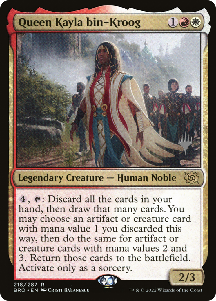 Queen Kayla bin-Kroog (PBRO-218P) - The Brothers' War Promos - Premium MTG Single from Wizards of the Coast - Just $0.08! Shop now at Game Crave Tournament Store