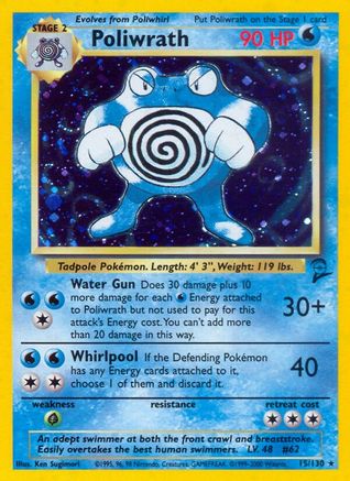 Poliwrath 15/130 - Base Set 2 Holofoil - Premium Pokemon Single from Nintendo - Just $6.70! Shop now at Game Crave Tournament Store