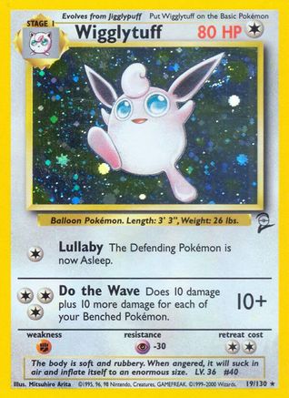 Wigglytuff 19/130 - Base Set 2 Holofoil - Premium Pokemon Single from Nintendo - Just $6.26! Shop now at Game Crave Tournament Store