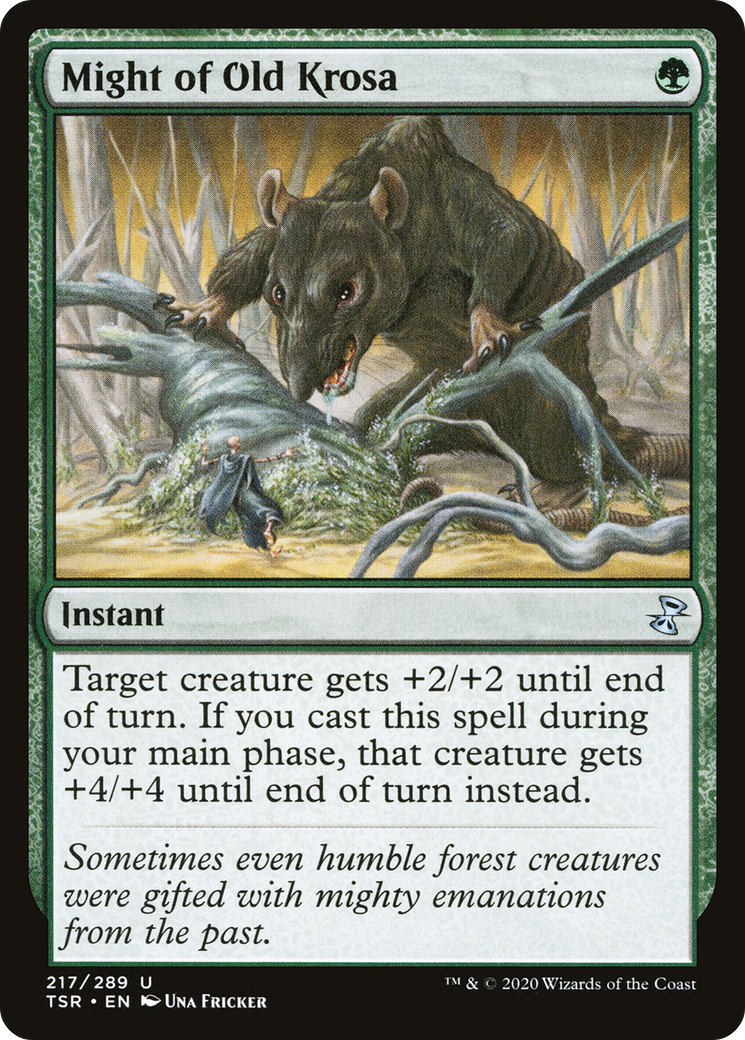 Might of Old Krosa (TSR-217) - Time Spiral Remastered - Premium MTG Single from Wizards of the Coast - Just $0.08! Shop now at Game Crave Tournament Store