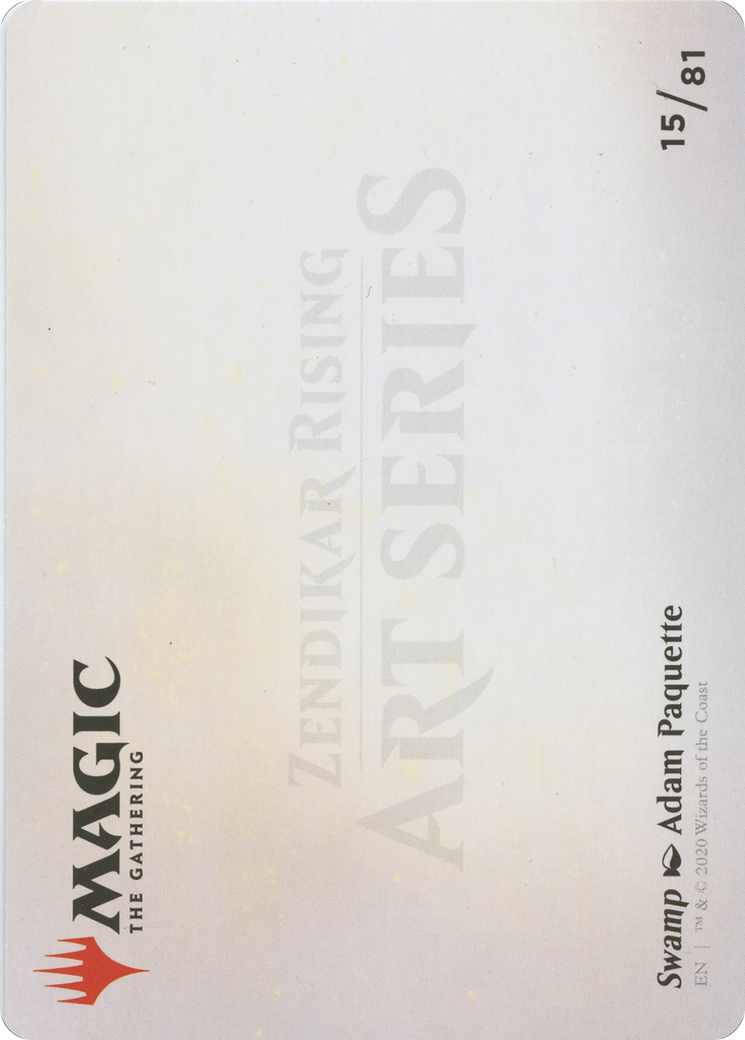 Swamp // Swamp (AZNR-015) - Zendikar Rising Art Series (Borderless) Foil - Premium MTG Single from Wizards of the Coast - Just $0! Shop now at Game Crave Tournament Store