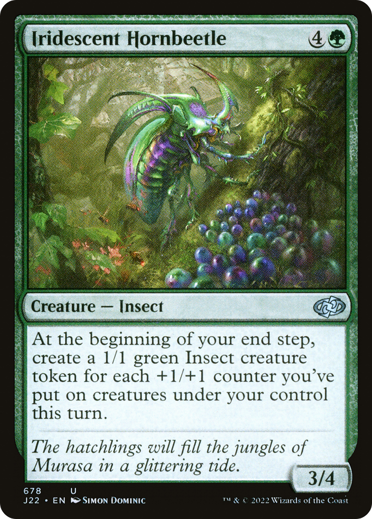 Iridescent Hornbeetle (J22-678) - Jumpstart 2022 - Premium MTG Single from Wizards of the Coast - Just $0.25! Shop now at Game Crave Tournament Store
