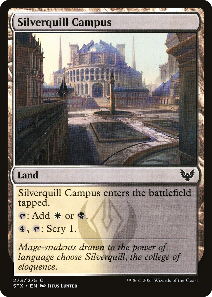 Silverquill Campus (STX-273) - Strixhaven: School of Mages Foil - Premium MTG Single from Wizards of the Coast - Just $0.08! Shop now at Game Crave Tournament Store