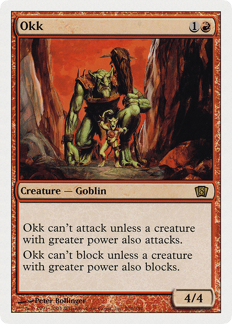 Okk (8ED-206) - Eighth Edition - Premium MTG Single from Wizards of the Coast - Just $0.08! Shop now at Game Crave Tournament Store