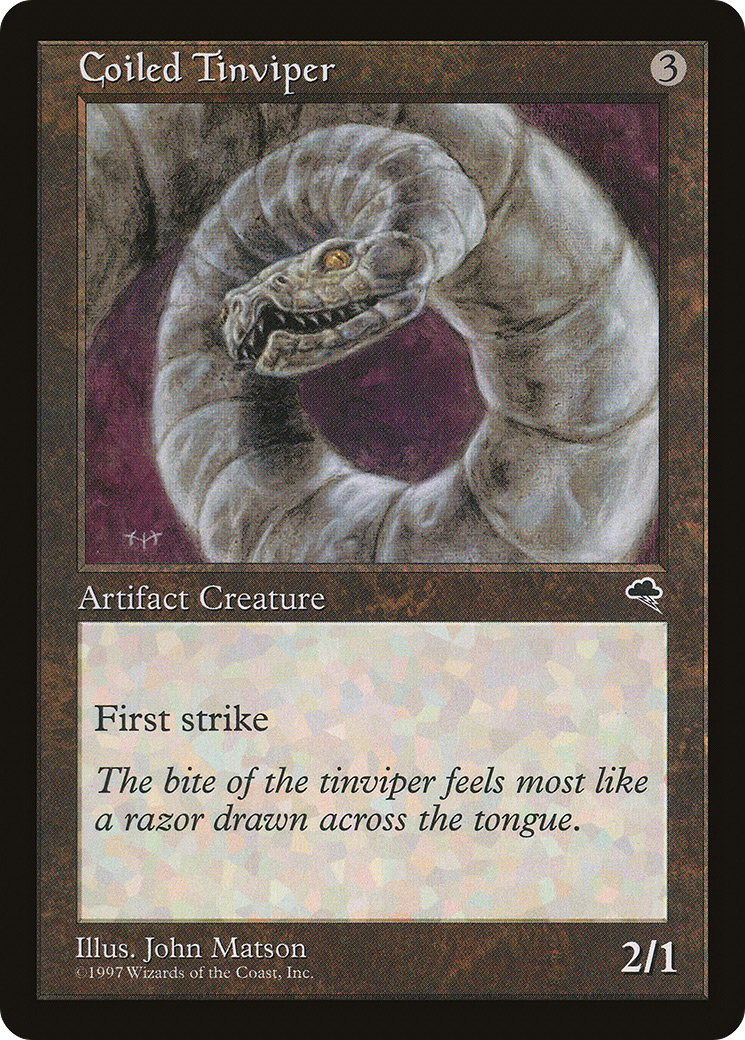 Coiled Tinviper (TMP-279) - Tempest - Premium MTG Single from Wizards of the Coast - Just $0.25! Shop now at Game Crave Tournament Store