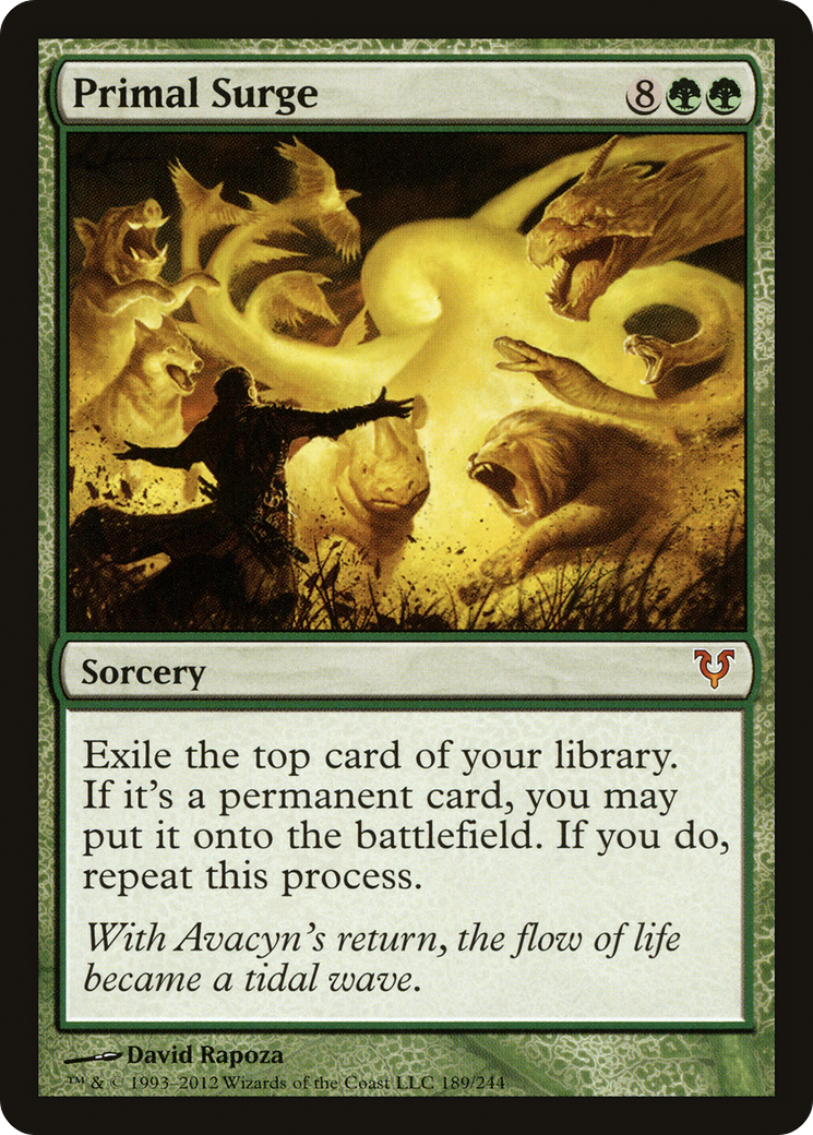 Primal Surge (AVR-189) - Avacyn Restored - Premium MTG Single from Wizards of the Coast - Just $1.32! Shop now at Game Crave Tournament Store