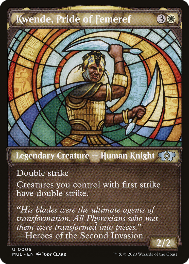 Kwende, Pride of Femeref (MUL-005) - Multiverse Legends: (Showcase) Foil - Premium MTG Single from Wizards of the Coast - Just $0.08! Shop now at Game Crave Tournament Store