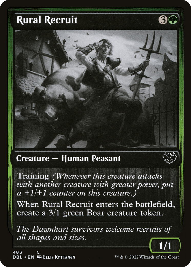 Rural Recruit (DBL-483) - Innistrad: Double Feature Foil - Premium MTG Single from Wizards of the Coast - Just $0.08! Shop now at Game Crave Tournament Store