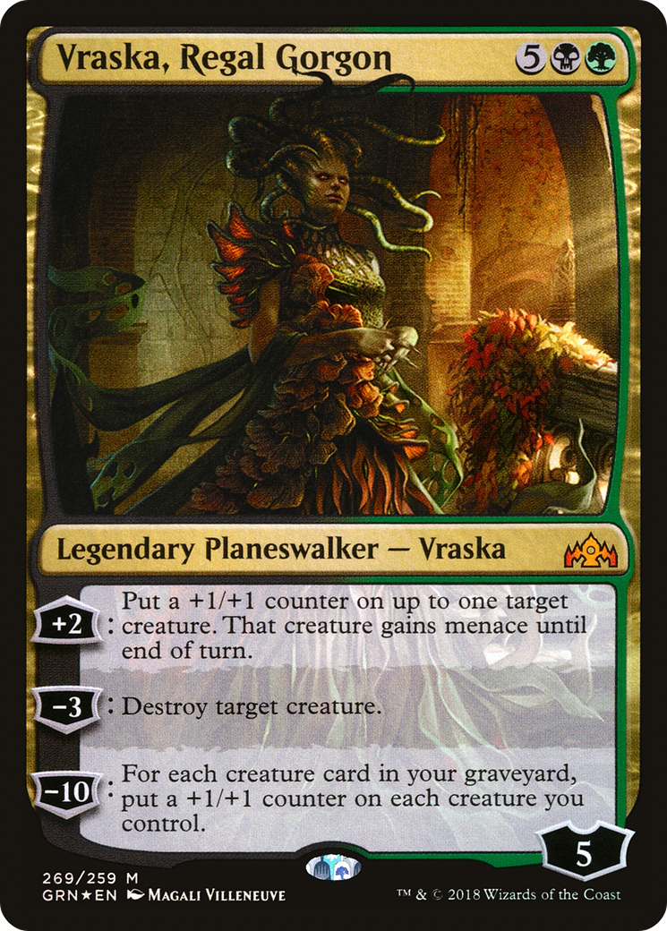 Vraska, Regal Gorgon (GRN-269) - Guilds of Ravnica Foil - Premium MTG Single from Wizards of the Coast - Just $0.24! Shop now at Game Crave Tournament Store
