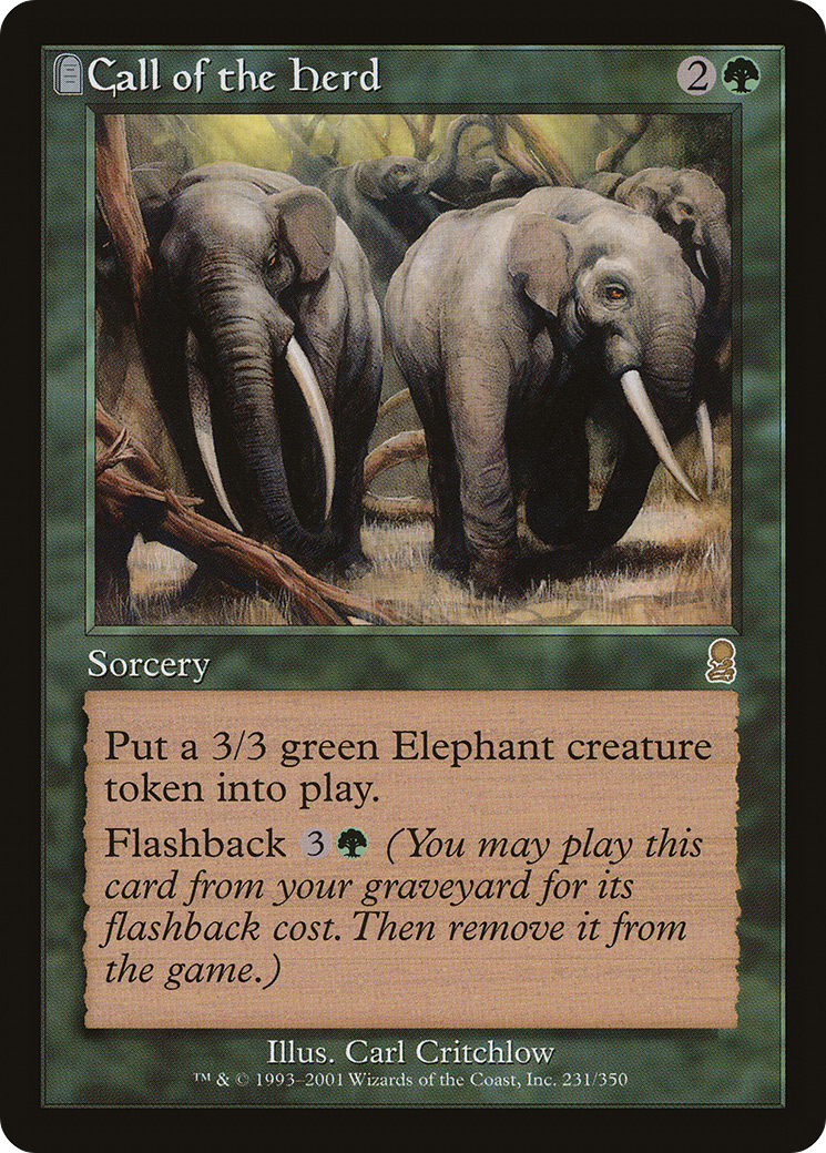 Call of the Herd (ODY-231) - Odyssey: (tombstone) - Premium MTG Single from Wizards of the Coast - Just $11.22! Shop now at Game Crave Tournament Store