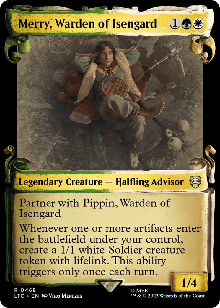 Merry, Warden of Isengard (LTC-468) - Tales of Middle-earth Commander: (Showcase) - Premium MTG Single from Wizards of the Coast - Just $0.29! Shop now at Game Crave Tournament Store