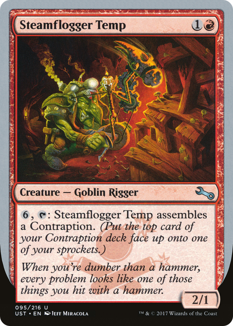 Steamflogger Temp (UST-095) - Unstable Foil - Premium MTG Single from Wizards of the Coast - Just $0.32! Shop now at Game Crave Tournament Store