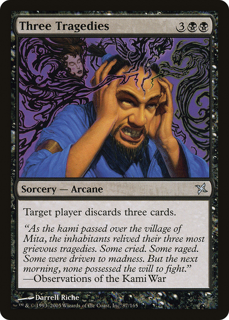 Three Tragedies (BOK-087) - Betrayers of Kamigawa Foil - Premium MTG Single from Wizards of the Coast - Just $0.39! Shop now at Game Crave Tournament Store