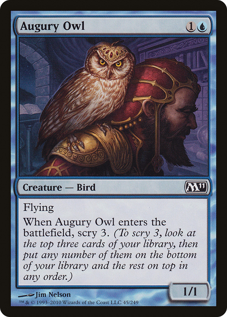 Augury Owl (M11-045) - Magic 2011 - Premium MTG Single from Wizards of the Coast - Just $0.25! Shop now at Game Crave Tournament Store