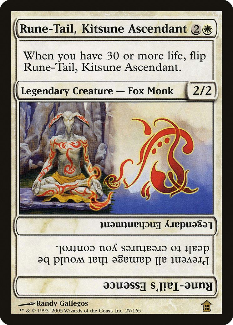 Rune-Tail, Kitsune Ascendant // Rune-Tail's Essence (SOK-027) - Saviors of Kamigawa Foil - Premium MTG Single from Wizards of the Coast - Just $5.19! Shop now at Game Crave Tournament Store