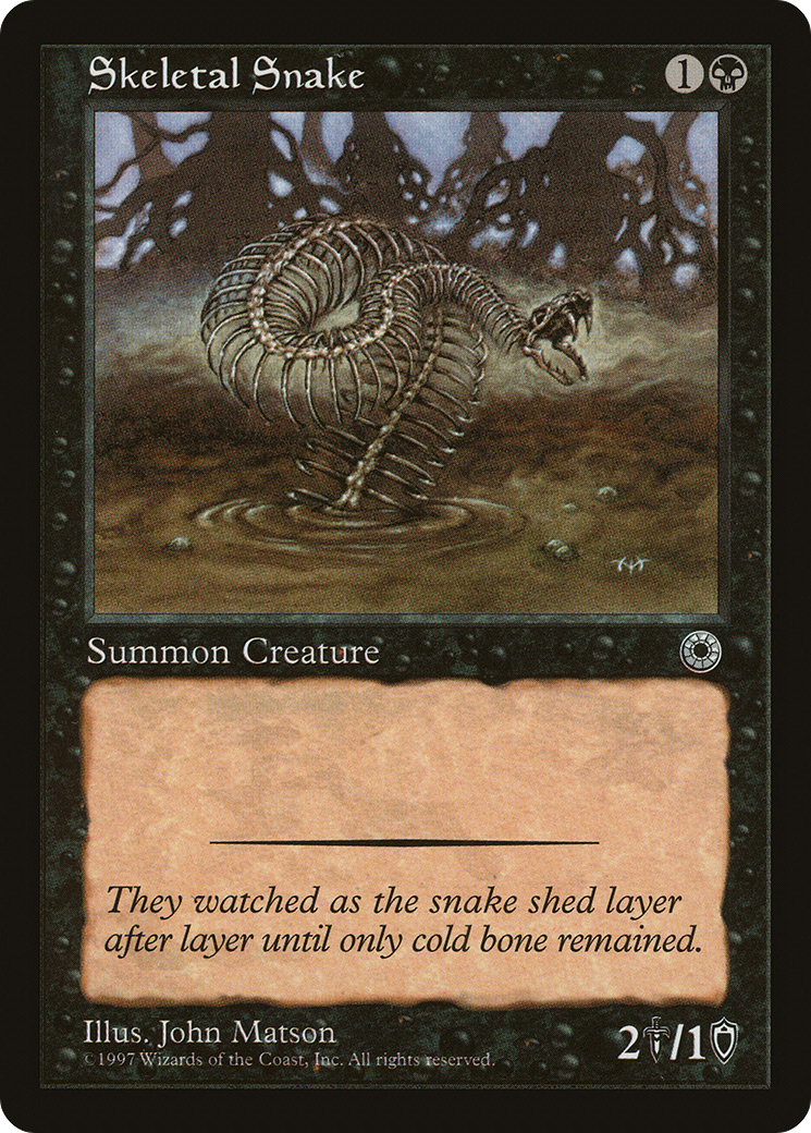 Skeletal Snake (POR-111) - Portal - Premium MTG Single from Wizards of the Coast - Just $0.08! Shop now at Game Crave Tournament Store