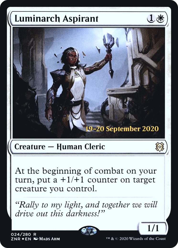 Luminarch Aspirant (PZNR-24S) - Zendikar Rising Promos Foil - Premium MTG Single from Wizards of the Coast - Just $0.41! Shop now at Game Crave Tournament Store