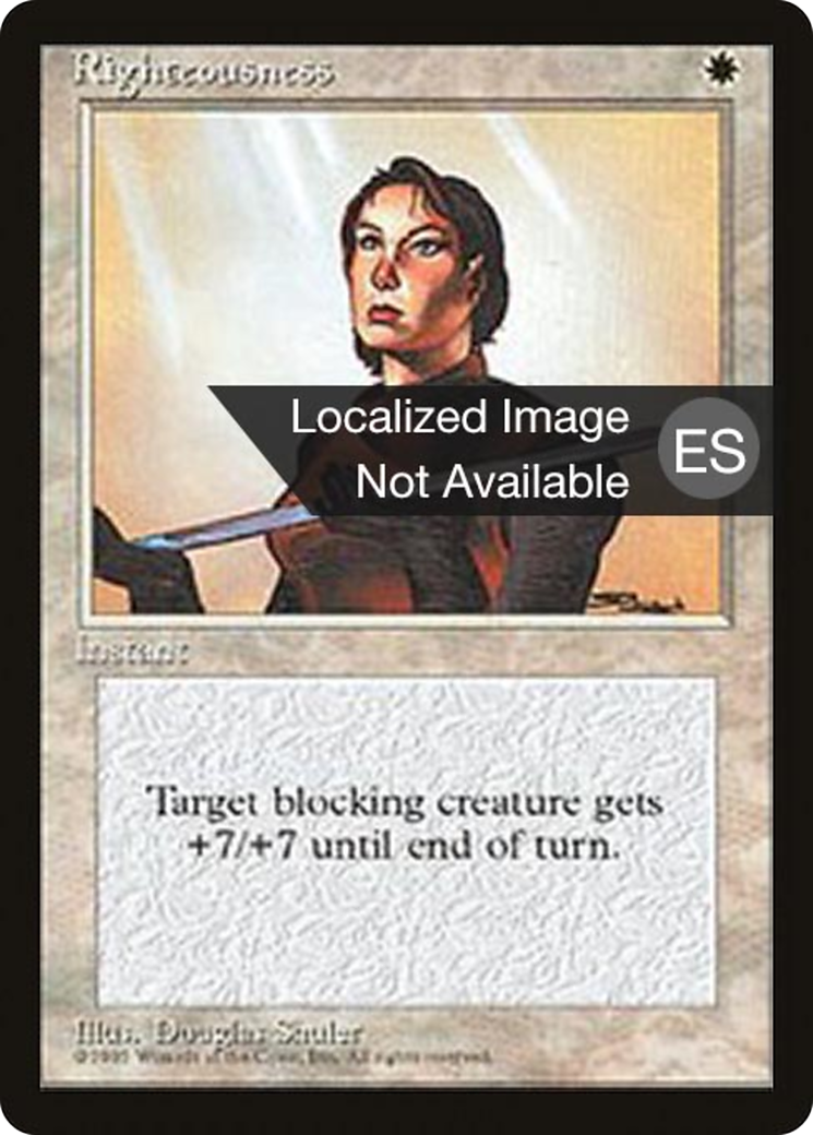 Righteousness (4BB-046) - Fourth Edition Foreign Black Border - Premium MTG Single from Wizards of the Coast - Just $0.48! Shop now at Game Crave Tournament Store