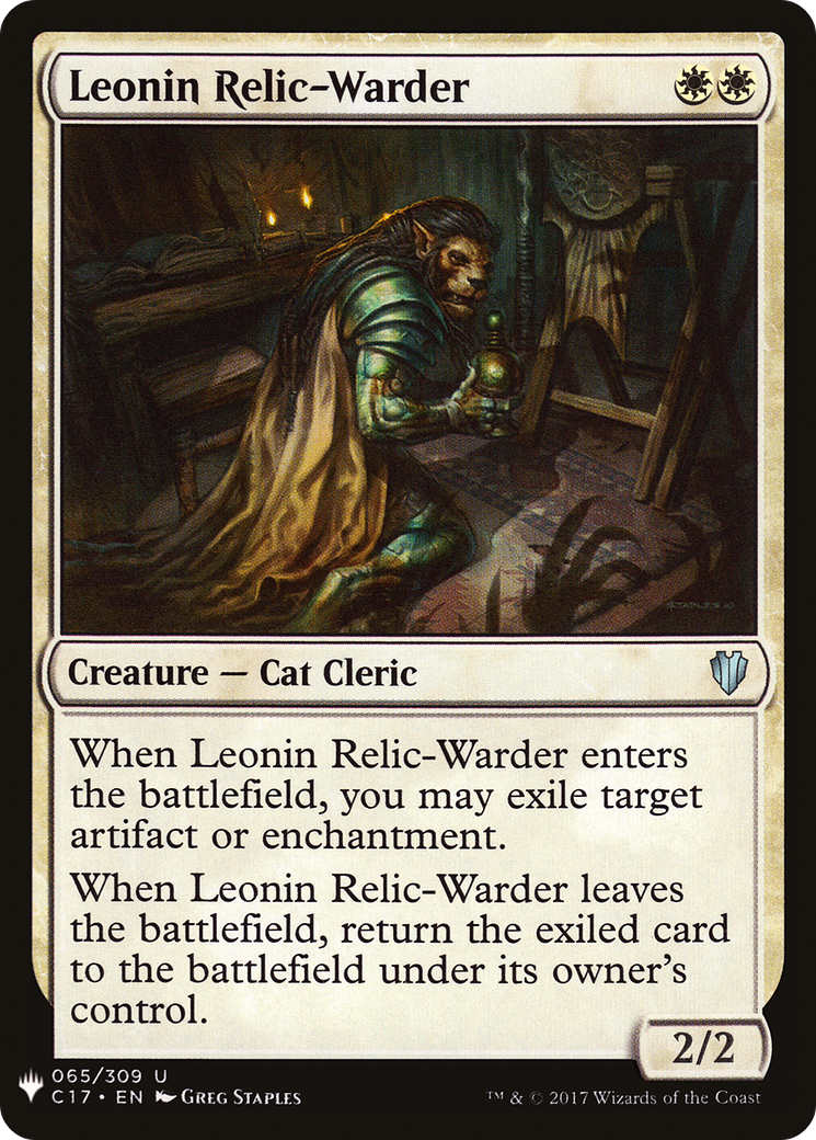 Leonin Relic-Warder (MB1-158) - Mystery Booster - Premium MTG Single from Wizards of the Coast - Just $0.08! Shop now at Game Crave Tournament Store