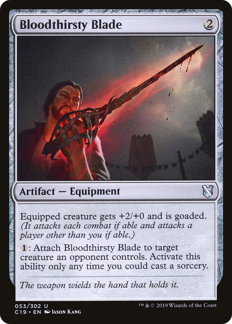 Bloodthirsty Blade (C19-053) - Commander 2019 - Premium MTG Single from Wizards of the Coast - Just $0.25! Shop now at Game Crave Tournament Store