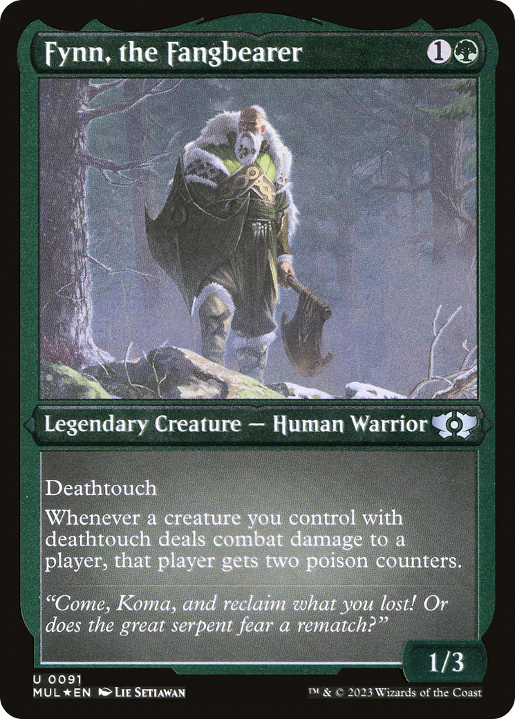 Fynn, the Fangbearer (MUL-091) - Multiverse Legends Etched Foil - Premium MTG Single from Wizards of the Coast - Just $0.08! Shop now at Game Crave Tournament Store