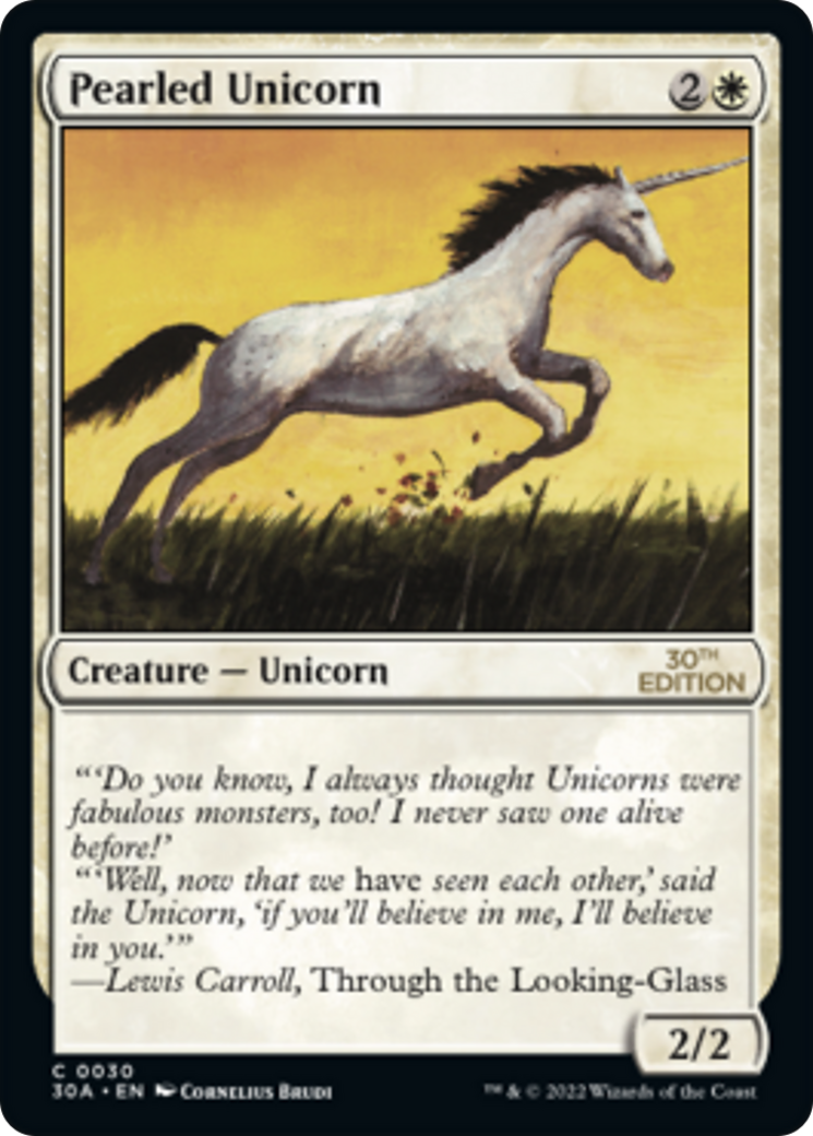 Pearled Unicorn (30A-030) - 30th Anniversary Edition - Premium MTG Single from Wizards of the Coast - Just $0.45! Shop now at Game Crave Tournament Store