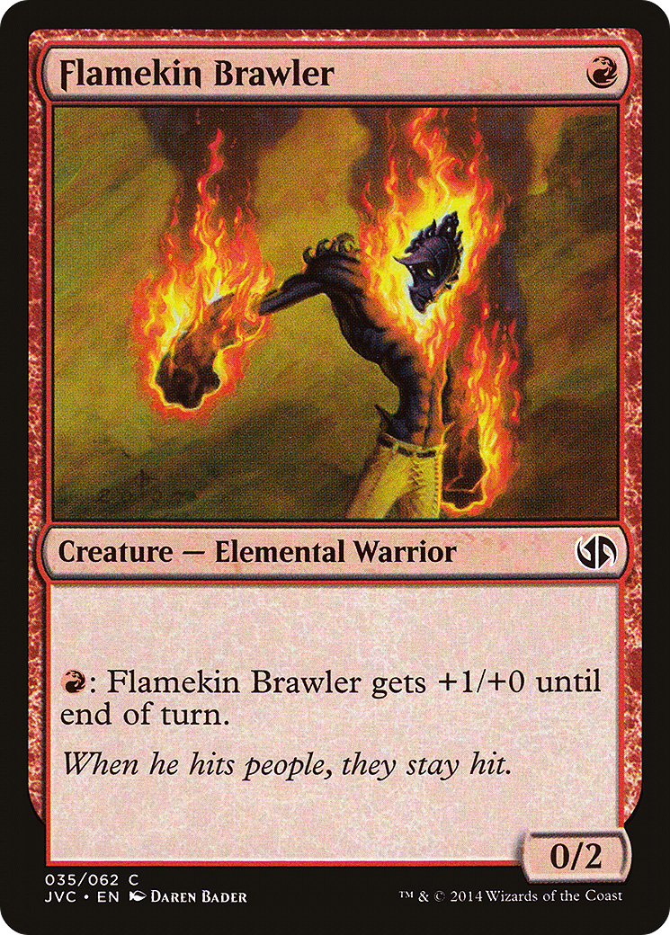 Flamekin Brawler (JVC-035) - Duel Decks Anthology: Jace vs. Chandra - Premium MTG Single from Wizards of the Coast - Just $0.08! Shop now at Game Crave Tournament Store