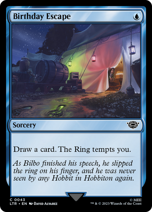 Birthday Escape (LTR-043) - The Lord of the Rings: Tales of Middle-earth - Premium MTG Single from Wizards of the Coast - Just $0.25! Shop now at Game Crave Tournament Store