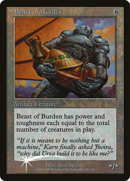 Beast of Burden (PULG-122) - Urza's Legacy Promos Foil - Premium MTG Single from Wizards of the Coast - Just $1.44! Shop now at Game Crave Tournament Store
