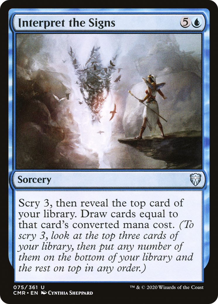 Interpret the Signs (CMR-075) - Commander Legends - Premium MTG Single from Wizards of the Coast - Just $0.08! Shop now at Game Crave Tournament Store